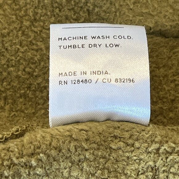 Pact Organic Cotton Hoodie Sweatshirt Full Zip Jacket Large Green Sustainable - Picture 7 of 16